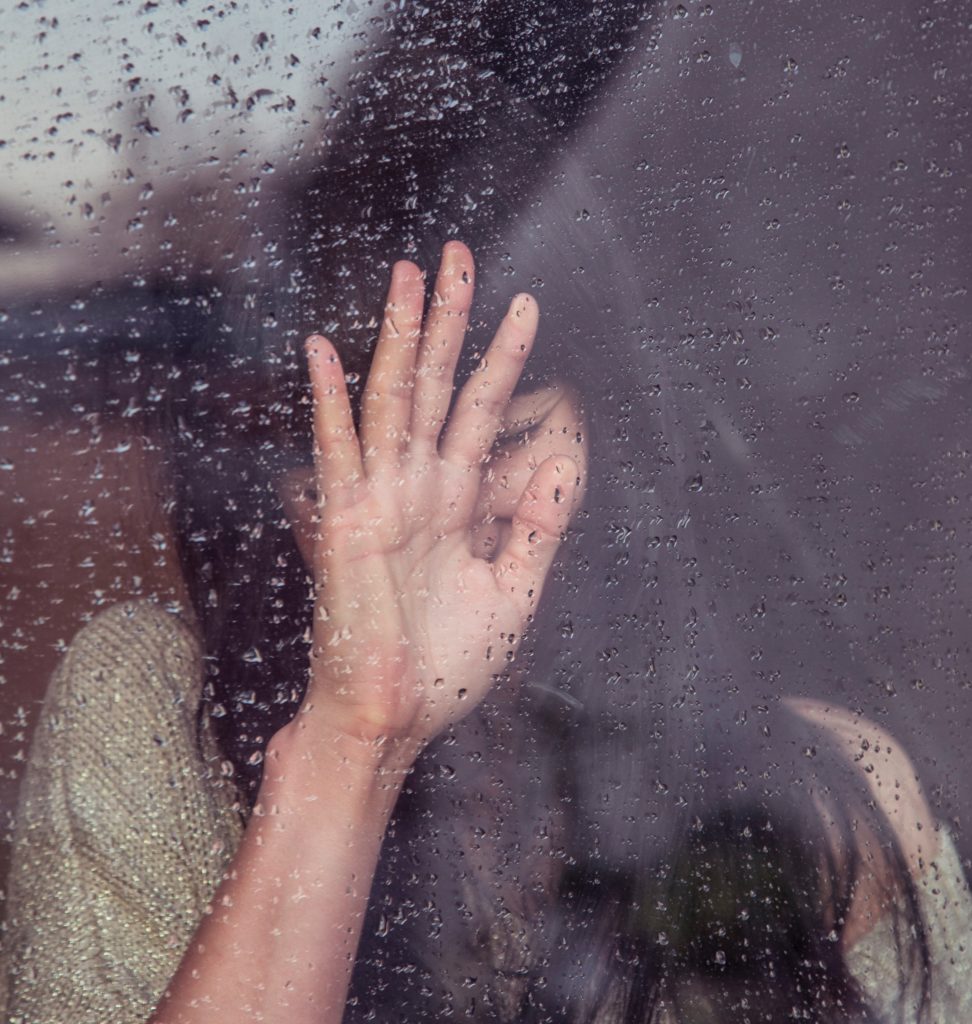 This weeping woman needs to know ketamine restores brain circuitry and lifts depression.