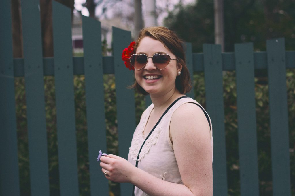 This young woman is happy since ketamine lifted her depression.