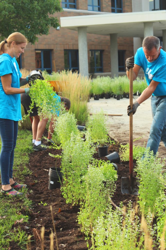 Generosity's impact on depression is increased by the mutual support and fresh air and exercise of these volunteers as they give of themselves.