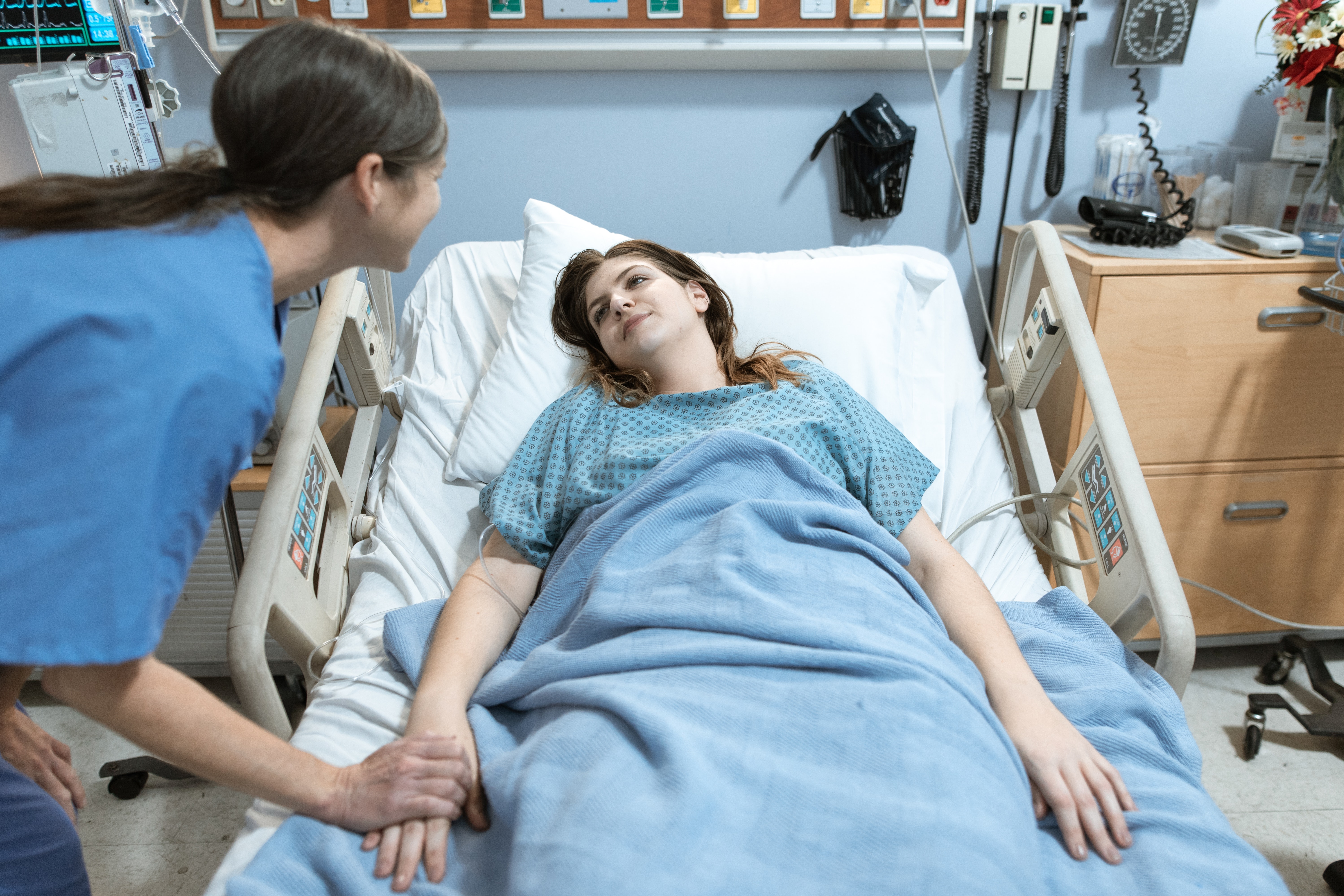 Laying in bed, unable to walk out of the house, made Amanda feel helpless and depressed.